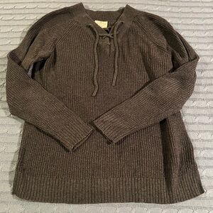 St. John's Bay V-Neck Dark Grey Sweater